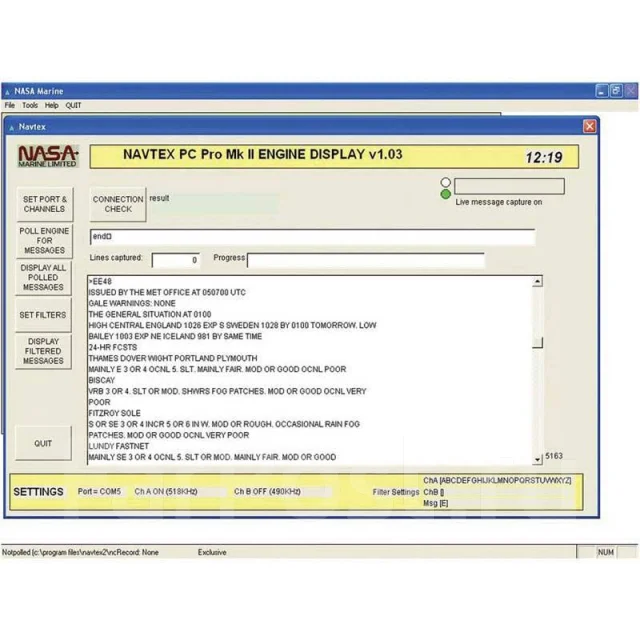 ������������� �������� ��������� Nasa PC Navtex Pro USB 115�100�30�� 12� 0.027� 518���/490��� ����