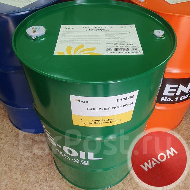 Масло синтетика S-OIL 7 RED #9 SP/GF6 0W-30 розлив Корея WAOM ...