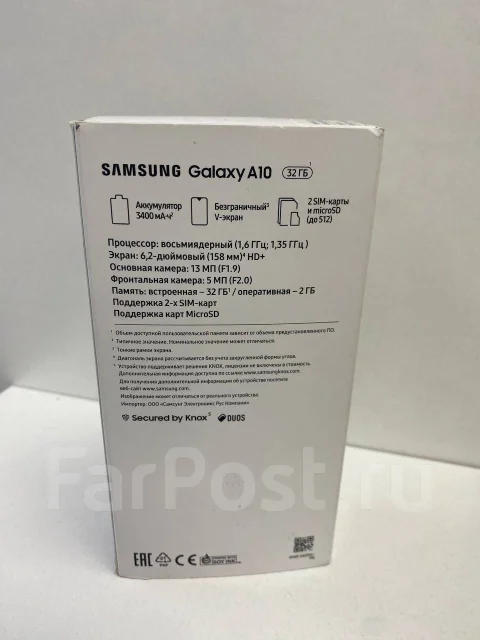 Samsung Galaxy A10. �/�, 32 ��, ������, 3G, 4G LTE, Dual-SIM ����