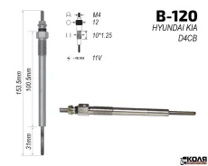 ����� ����������� 11V Hyundai KIA D4CB (B-120) 367104A000 ����