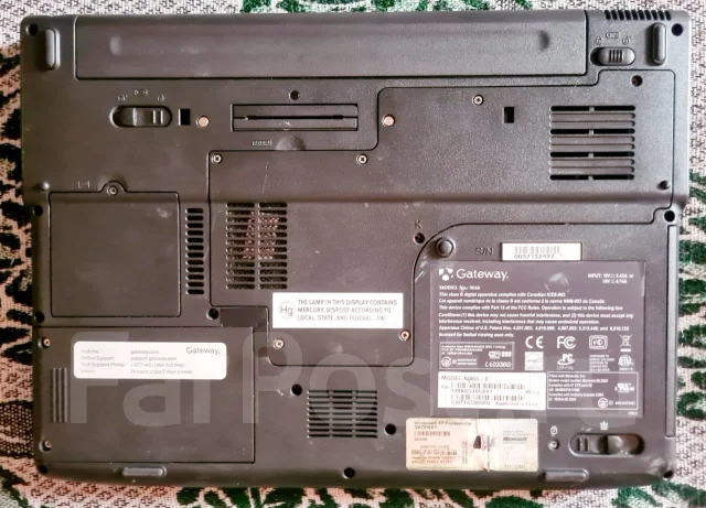 Gateway. 15.6", 2����, ��� 1536 ��, ���� 100���, WiFi: 1, Bluetooth: 1, ����������� �� 1��. ����