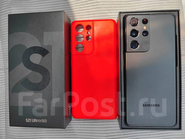 Samsung Galaxy S21 Ultra 5G, 256 гб, 6.80", черный, б/у, в наличии во ...