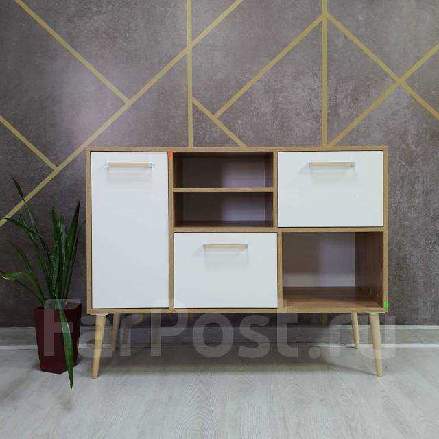 Комод Фиджи (Дуб крафт/Белый), новый, в наличии. Цена: 10 270₽ во ...