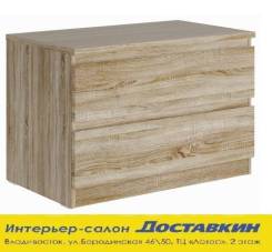 Hemnes хемнэс комод с 2 ящиками белая морилка 54x66 см