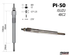 ����� ����������� 23V Isuzu 4HF1 4BE1 4BE2 4HG1 4HJ1 4HK1 (PI50) 1825130440 ����