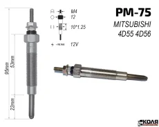 ����� ����������� 12V Mitsubishi 4D55 4D56 (PM-75) MD050212 ����