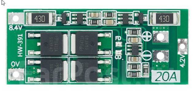 Bms 2s 20a с балансиром схема подключения