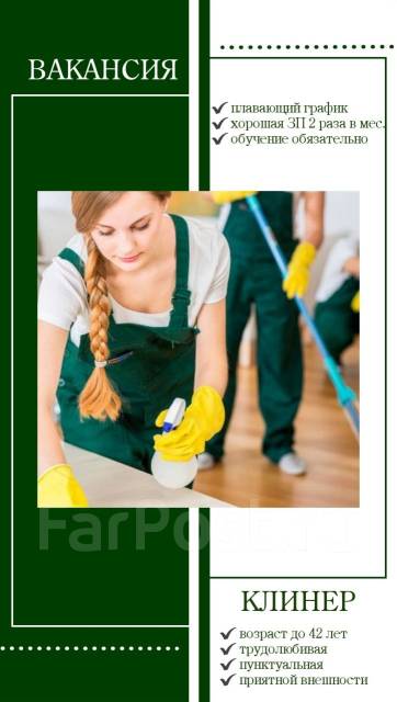 Уборщик, домработница, горничная, клинер, мастер химчистки мебели ...