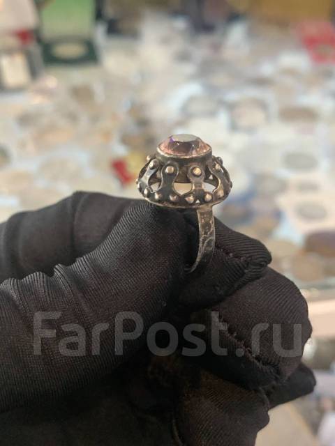 Шикарное Винтажное кольцо ! Серебро 875 проба СССР ! Камень, б/у, в ...