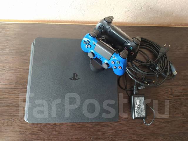 Sony PlayStation 4 Slim 1Тб, б/у, в наличии. Цена: 22 000₽ во Владивостоке