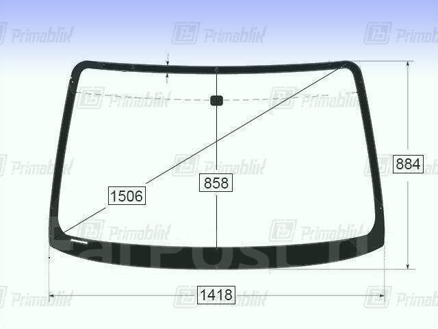 Лобовое стекло Honda HR-V 1998-2006 (GH) пятак под зерк (Зеленоватый ...