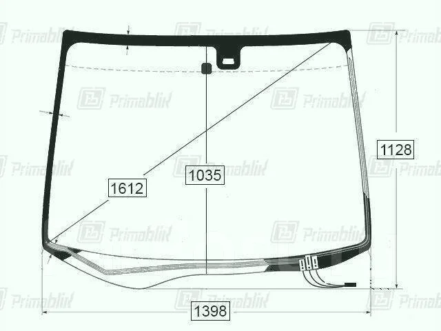 Лобовое стекло Honda Odyssey 2003-2008 (RB1)RHD обгр места покоя ст ...