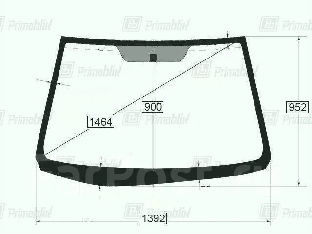 Лобовое стекло Toyota Allion / Premio 2007- (T260) (Зеленоватый оттенок ...