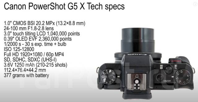 Canon PowerShot G5 X, 20 и более, 4х, б/у, в наличии. Цена: 12 000₽ во ...