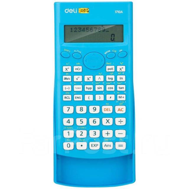 Калькулятор Deli инженерный (ЕГЭ) Е1710А/BLU 12 разрядов, батарейка ...