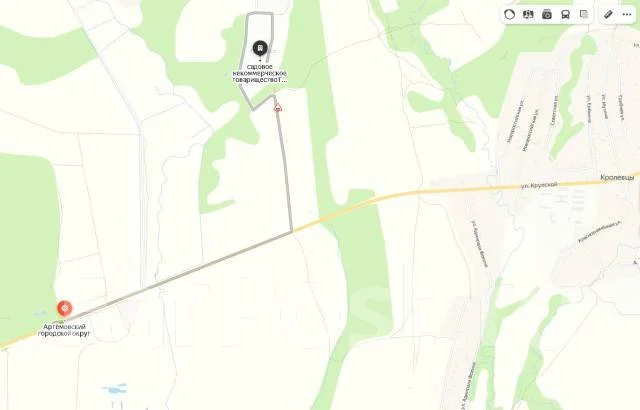 Продается земельный участок в с. Кролевцы. с/т Геодезист в Артеме, 984 ...