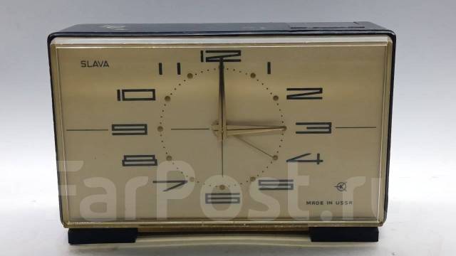 * Винтажные Часы будильник \"Слава\". Электромеханические в работу Отлич ...