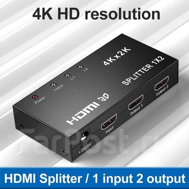 HDMI сплиттер разветвитель переключатель конвертер адаптер 2 выхода ...