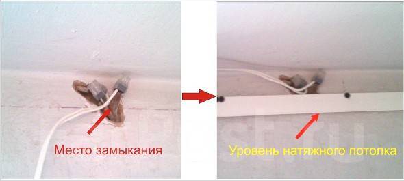 Какой провод для натяжного потолка Ремонт натяжных потолков. СЛИВ ВОДЫ. Демонтаж, монтаж, порезы во Владивостоке
