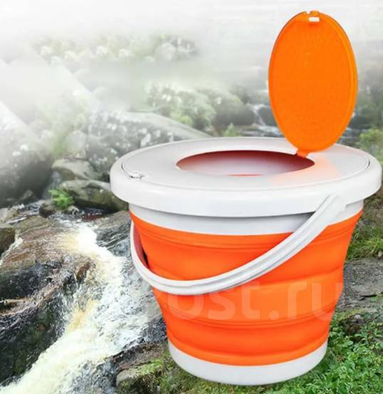 Ведро ПВХ складное 10 L с крышкой, новый, в наличии. Цена: 1 100₽ во ...