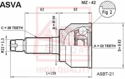 ���� �������� 22X586X28 mz42 ASVA MZ42 ����