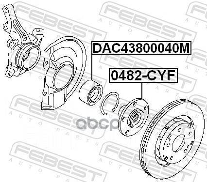    Mitsubishi Outlander CW# 2006-2012 DAC43800040M Febest . DAC43800040M DAC43800040M 