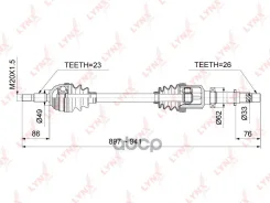 ������ ������ Renault Logan 1.4-1.6i 04 ����� 897-941, ����� 23/26 LYNXauto ���. CD-6704 CD6704 ����