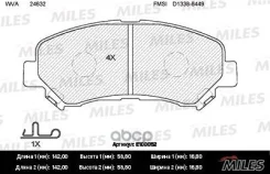 ������� ��������� �������� (��� �������) (����� Semi-Metallic) Nissan Qashqai 1.6/2.0 07-/X-Trail 07- (TRW GDB3467) E100052 Miles ���. E100052 E100052...