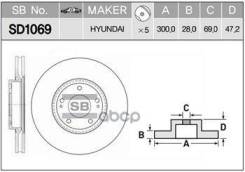   ! 300X28 Hyundai Ix35/Sonata/Tucson, Kia Sportage 2.0-3.3 04 Sangsin brake . SD1069 SD1069 