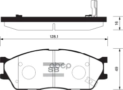 ������� ��������� �������� Sangsin brake ���. SP1164 SP1164, Sangsin Brake SP1164 ����