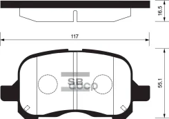 ������� ��������� Toyota Corolla 97- �����. Sangsin brake ���. SP1270 SP1270 ����