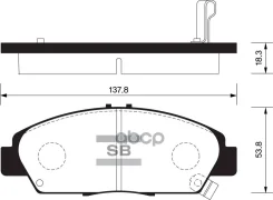 ������� ��������� (�������) Honda Inspire 95-98 / Prelude 96-01 Sangsin brake ���. SP1431, �������� SP1431 ����