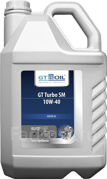 Масло Gt Turbo Sm Sae 10W-40 Api Sm Sn/Cf П/С 6 Л GT OIL ...