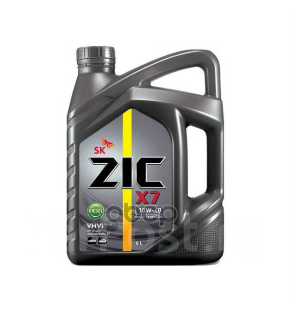 Масло Моторное Zic X7 Diesel 10W40 Ci-4/Sl (Acea E7, A3/B3, A3/B4) 6Л ...