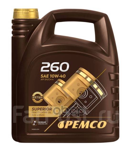 Полусинт. Мотор. Масло) Pemco 10W-40 Sn/Ch-4, A3/B4 4Л ...