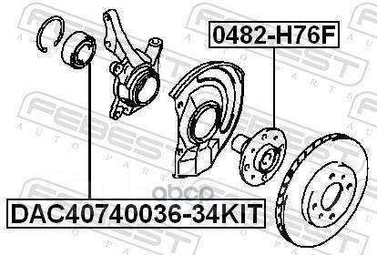    |  / | Febest . DAC4074003634KIT DAC4074003634KIT 
