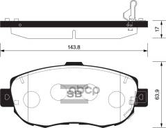 ������� ��������� (�������) Toyota Crown 91-07 / Mark II 92-04 Sangsin brake ���. SP1386, �������� SP1386 ����