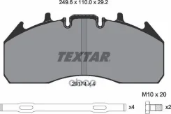 ������� ��������! �������� WVA 29174 249.6x106.9x29.2 RVI, Volvo Textar ���. 2917401 2917401 2917401 ����