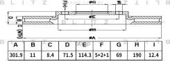  |  / | Hyundai Santa 06- Blitz . BS0508 Blitz BS0508 BS0508 