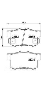  . . Honda Civic Vi 1,4-2,0Type-R 2/01-, Prelude 2,0/2,2 10/96-, Accord V-Vii 2.0/2.2/2.3/3.0 1/90- Brembo . P28039 P28039 