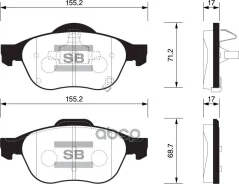 ������� �������� ��������! Toyota Avensis SP1574 Sangsin brake SP1574 SP1574 ����