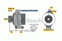��������� 14 v 80 a Bosch ���. 0986044701 0986044701 ����