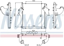 ���������� �������� 852x752x52 MB Actros 04.97 Nissens ���. 96972 96972 ����