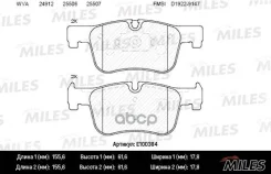������� ��������� �������� (����� Semi-Metallic) BMW 1 F20/21 /3 F30/34/35 /4 F32/36 (TRW GDB1934) E100384 Miles ���. E100384 E100384 ����
