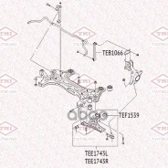 ����� �������� Chevrolet Aveo 05-Daewoo Kalos 02- TEE1743R TEE1743R ����