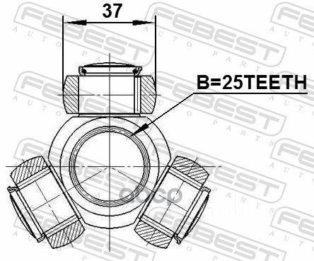  25X37 Nissan Primastar X83 2002.07- [El] Febest . 1816-MOVA 1816MOVA 