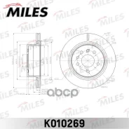 ���� ��������� ������ (5 ���������! ) ������������� OPEL Omega B 94-03 D=286 ��. (ISO 9001). Miles ���. k010269 K010269 ����