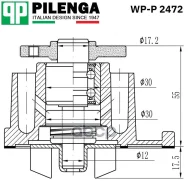 ����� ���������� ��� Nissan Qashqai J10, Tiida C11 1.6 07- WP-P2472 Pilenga ���. WP-P2472 WPP2472 ����