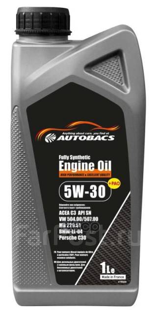 Масло Моторное 5W-30 Fully Synthetic Engine Oil Acea C3 Api Sn+Pao (1Л ...