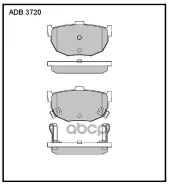 ������� ��������� ������ Kia Cerato I 04- / Hyundai Elantra III 00-06 Elantra II 95-00 Allied Nippon ���. adb3720 ADB3720 ����